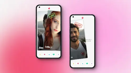 Captura de pantalla del proyecto Tinder Swipe