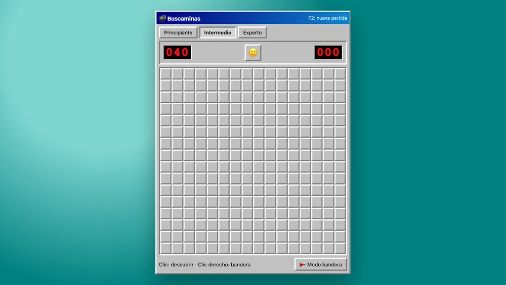 Captura de pantalla del proyecto Buscaminas